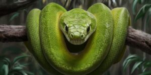 sonhar com cobra verde