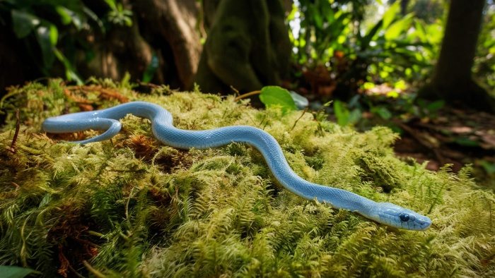 sonhar com cobra azul