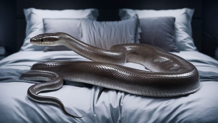 sonhar com cobra na cama