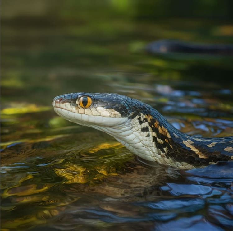 sonhar com cobra no rio