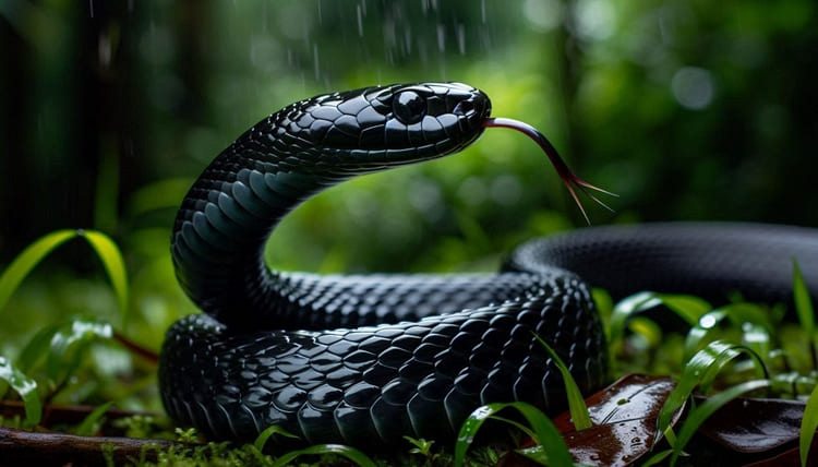 sonhar com cobra preta atacando