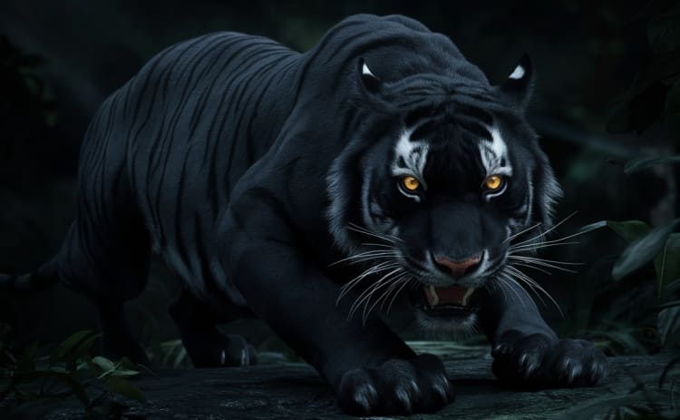 sonhar com tigre preto